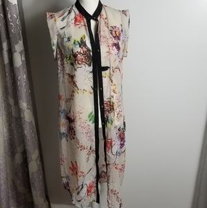 Long floral shirt